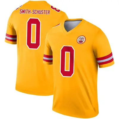 Men's Legend JuJu Smith-Schuster Kansas City Chiefs Gold Inverted Jersey