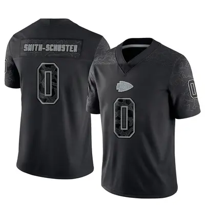 Men's Limited JuJu Smith-Schuster Kansas City Chiefs Black Reflective Jersey