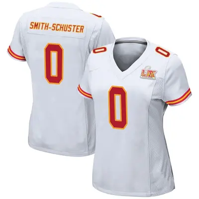 Women's Game JuJu Smith-Schuster Kansas City Chiefs White Super Bowl LIX Jersey